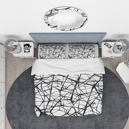 Designart 'Geometric Pattern with Circles' Modern & Contemporary Bedding Set